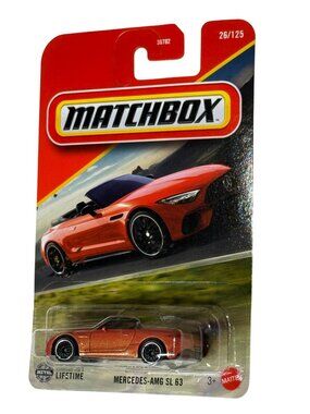 Matchbox 2024 Mercedes AMG SL63 Roadster Orange New on Card Diecast